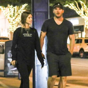 Chris Pratt et sa compagne Katherine Schwarzenegger sont allés dîner au restaurant R+D Kitchen à Santa Monica. Les tourtereaux semblent détendus après ce rendez-vous en tête à tête, le 29 aout 2018.