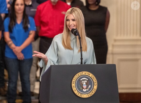 Ivanka Trump makes remarks prior to introducing her father, United States President Donald J. Trump, who will sign an Executive Order establishing the National Council for the American Worker, which the Trump Administration calls "an Interagency Council of Administration officials who will focus on crafting solutions to our country's urgent workforce issues" in the East Room of the White House in Washington, DC on Thursday, July 19, 2018. Credit: Ron Sachs / CNP19/07/2018 - Washington