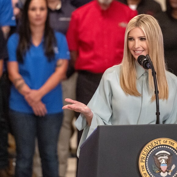 Ivanka Trump makes remarks prior to introducing her father, United States President Donald J. Trump, who will sign an Executive Order establishing the National Council for the American Worker, which the Trump Administration calls "an Interagency Council of Administration officials who will focus on crafting solutions to our country's urgent workforce issues" in the East Room of the White House in Washington, DC on Thursday, July 19, 2018. Credit: Ron Sachs / CNP19/07/2018 - Washington