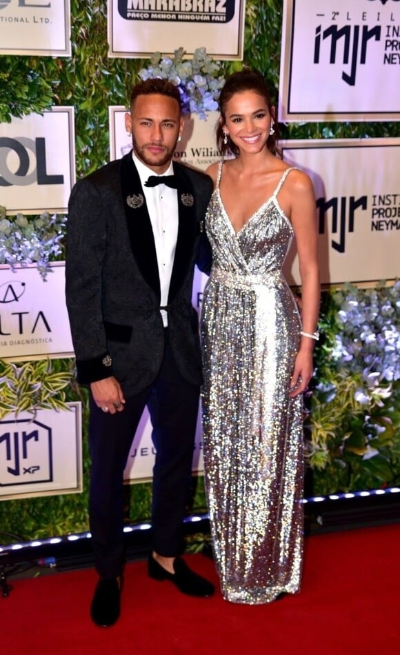 Neymar Jr. et sa fiancée Bruna Marquezine au dîner Neymar Jr. Institut à l'hôtel UNIQUE à Sao Paulo au Brésil, le 19 juillet 2018.