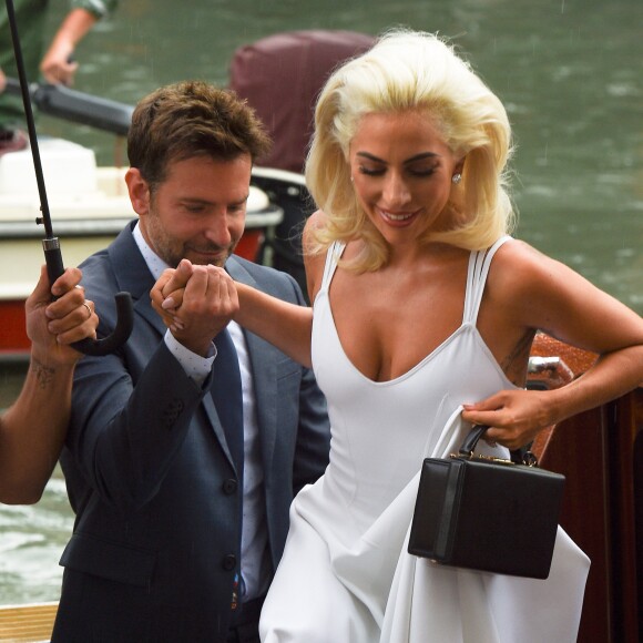 Lady Gaga et Bradley Cooper arrivent au Lido à l'occasion de la 75ème édition du Festival du Film International de Venise, la Mostra, le 31 août 2018.