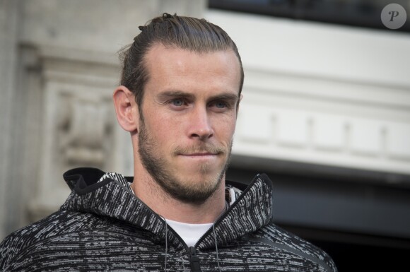 Gareth Bale fait la promotion de la ligne de vêtement ZNE pulse de la marque Adidas à Madrid le 15 septembre 2017.