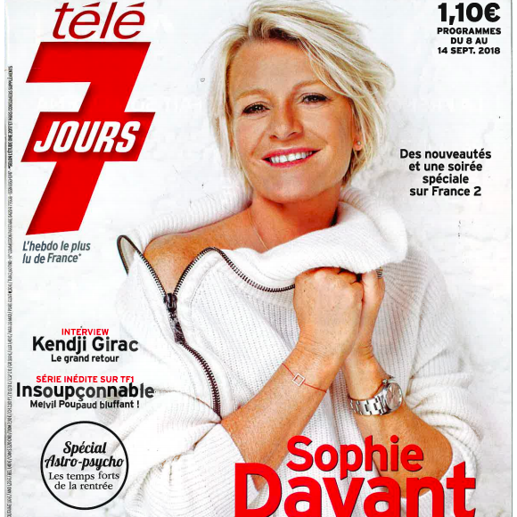 La couverture du magazine Télé 7 Jours. Septembre 2018.
