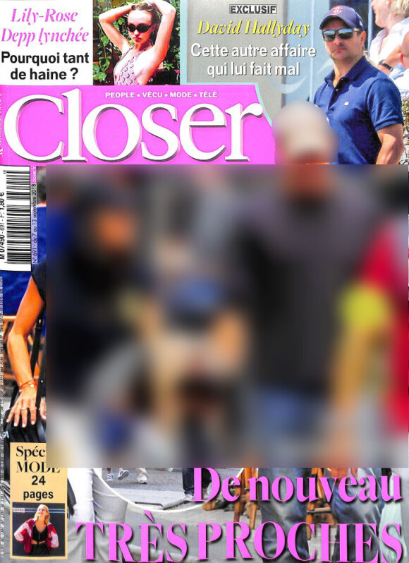 Couverture du magazine "Closer", numéro du 7 septembre 2018.