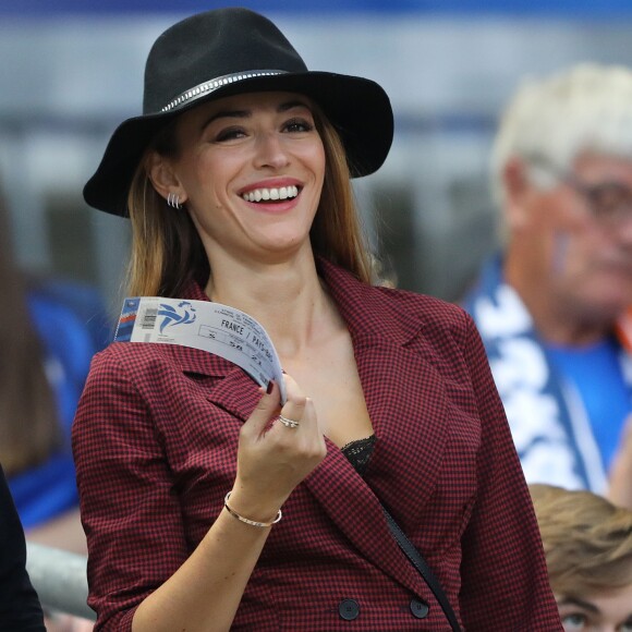 Rachel Legrain-Trapani (compagne de B.Pavard) dans les tribunes lors de la Ligue des nations opposant la France aux Pays-Bas, au Stade de France, à Saint-Denis, Seine Saint-Denis, France, le 9 septembre 2018. La France a gagné 2-1. © Cyril Moreau/Bestimage