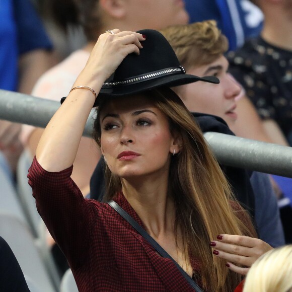 Rachel Legrain-Trapani (compagne de B.Pavard) dans les tribunes lors de la Ligue des nations opposant la France aux Pays-Bas, au Stade de France, à Saint-Denis, Seine Saint-Denis, France, le 9 septembre 2018. La France a gagné 2-1. © Cyril Moreau/Bestimage