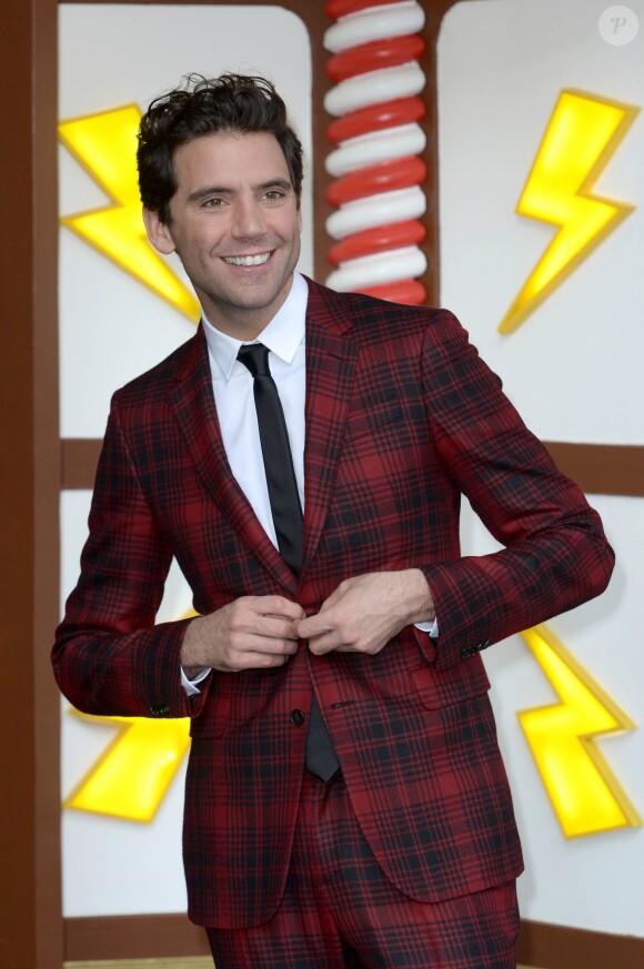 Photocall avec le chanteur Mika pour l'émission de télévision "Stasera Casa Mika" à Milan le 27 octobre 2017.