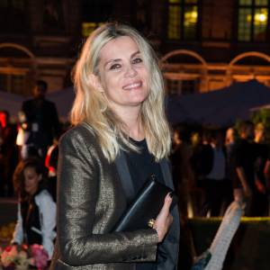 Emmanuelle Seigner - Soirée pour fêter l'ouverture du Flagship Store "Tory Burch" dans le jardin de l'hôtel de Sully à Paris, le 7 juillet 2015.