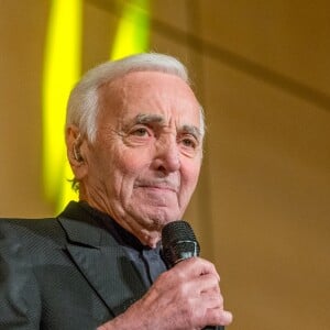 Charles Aznavour en concert à l'Office des Nations Unies à Genève. Le 13 mars 2018