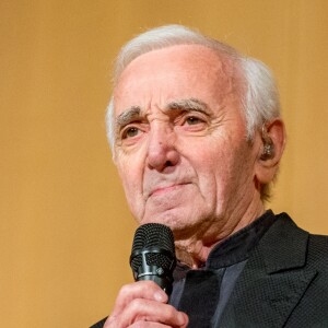 Charles Aznavour en concert à l'Office des Nations Unies à Genève. Le 13 mars 2018