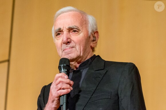 Charles Aznavour en concert à l'Office des Nations Unies à Genève. Le 13 mars 2018