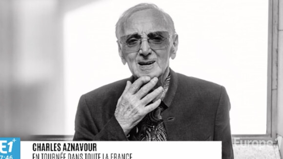 Charles Aznavour au micro de Nikos Aliagas sur Europe 1, le 14 septembre 2018.