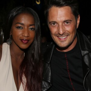 Exclusif - Vincent Cerutti et sa fiancée Hapsatou Sy lors de la soirée "Sandra and Co" pendant le 70 ème Festival International du film de Cannes, France, le 26 mai 2017. © Denis Guignebourg/Bestimage