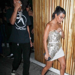 Kourtney Kardashian est allée diner et faire la fête à The Nice Guy avec Luka Sabbat à Los Angeles, le 14 septembre 2018