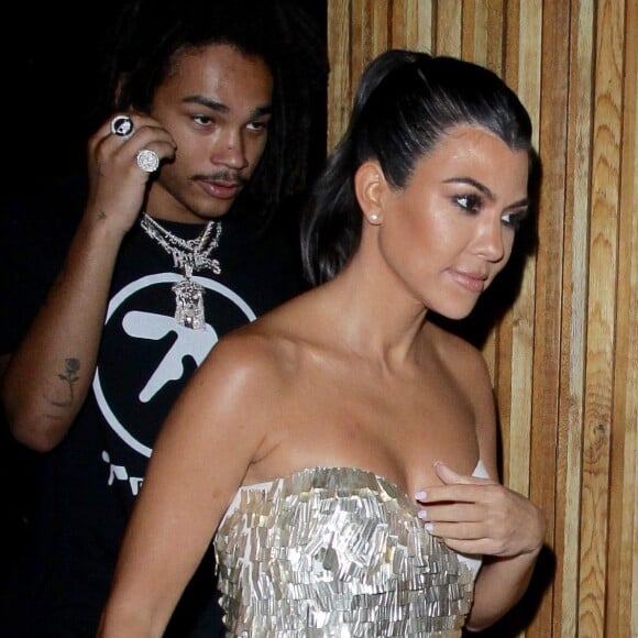 Kourtney Kardashian est allée diner et faire la fête à The Nice Guy avec Luka Sabbat à Los Angeles, le 14 septembre 2018