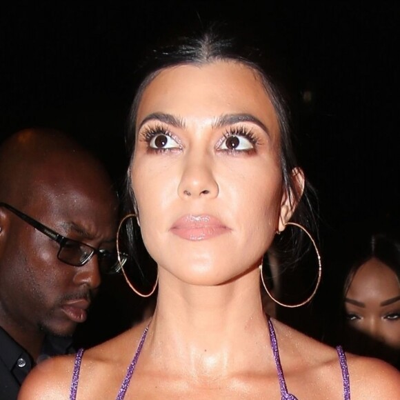 Kourtney Kardashian - Arrivées et sorties des célébrités venues au restaurant "Craig's" puis au club "Delilah" pour célébrer les 21 ans de Kylie Jenner à Los Angeles, le 9 août 2018.