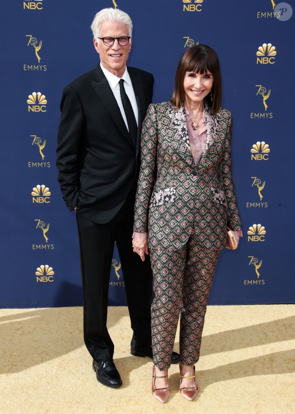 Ted Danson et Mary Steenburgen lors du photocall de la 70e cérémonie des Primetime Emmy Awards au théâtre Microsoft à Los Angeles le 17 septembre 2018.