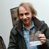 Michel Houellebecq - Vernissage de l'exposition de photographies "Before Landing" de Michel Houellebecq au Pavillon Carré de Baudoin à Paris, le 8 novembre 2014.