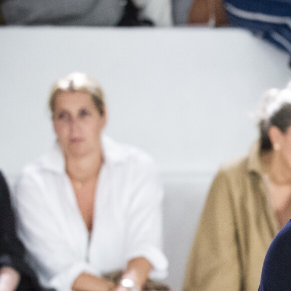 Vincent Cassel, Tina Kunakey au défilé Roberto Cavalli lors de la Fashion Week de Milan prêt-à-porter printemps/été 2019 le 22 septembre 2018.
