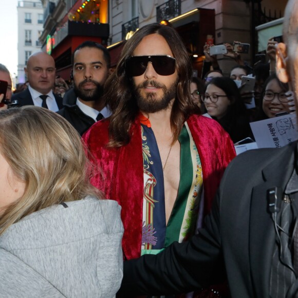 Jared Leto arrive au défilé Gucci printemps/été 2019 au Palace à Paris, France, le 24 septembre 2018.