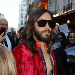 Jared Leto arrive au défilé Gucci printemps/été 2019 au Palace à Paris, France, le 24 septembre 2018.