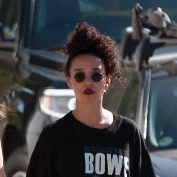 Exclusif - FKA twigs sur le tournage du film "Honey Boy" à Los Angeles, le 22 juin 2018.