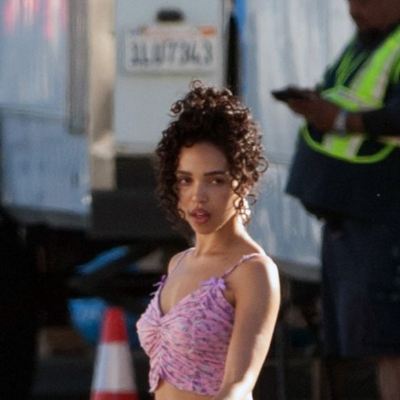 FKA twigs sur le tournage de Honey Boy à Los Angeles le 13 juin 2018.