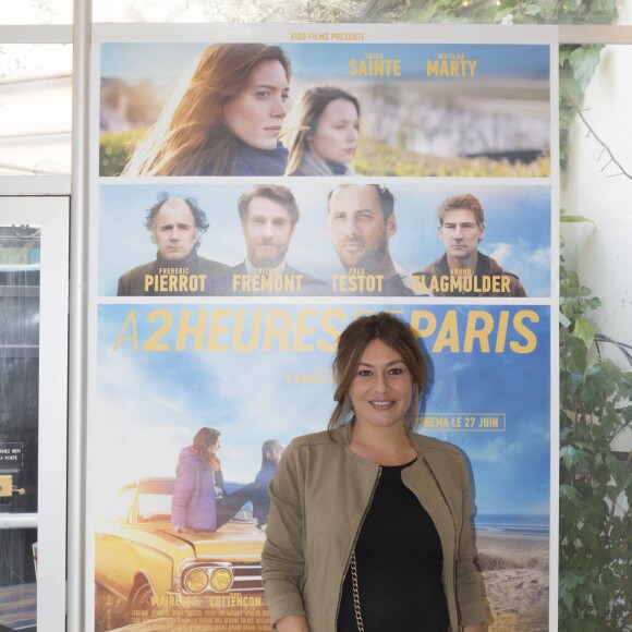 Shirley Bousquet (enceinte) lors de l'avant-première du film "A 2 heures de Paris", réalisé par Viginie Verrier, au cinéma Studio 28 dans le 18ème arrondissement de Paris, France, le 18 juin 2018. © Bestimage
