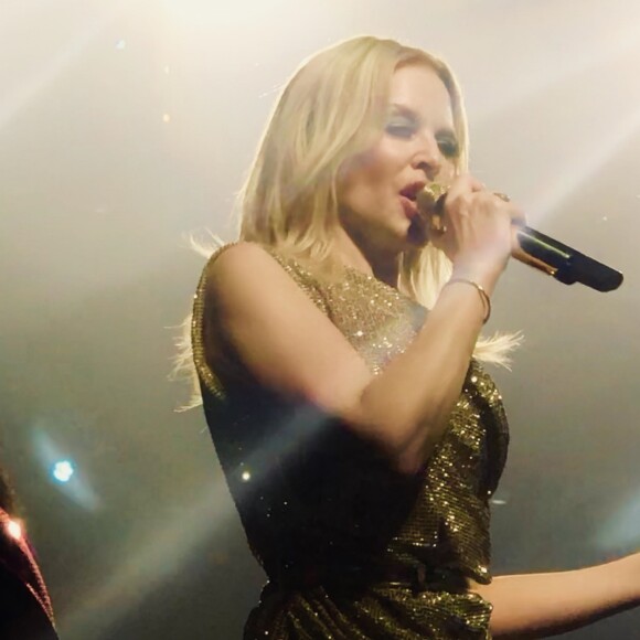 Kylie Minogue sur scène à Newcastle le 18 septembre 2018.