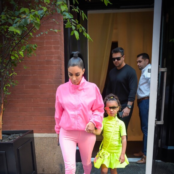 Kim Kardashian et sa fille North à New York, le 29 septembre 2018