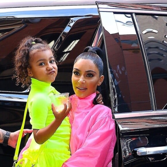 Kim Kardashian et sa fille North à New York, le 29 septembre 2018