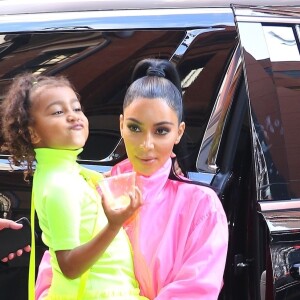Kim Kardashian et sa fille North à New York, le 29 septembre 2018