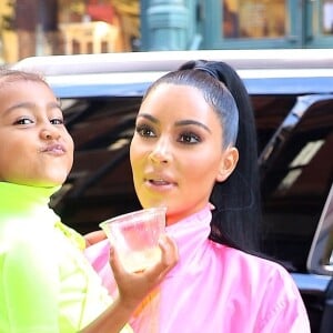 Kim Kardashian et sa fille North à New York, le 29 septembre 2018