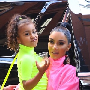 Kim Kardashian et sa fille North à New York, le 29 septembre 2018
