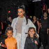 Kim Kardashian est allée diner avec sa fille North, sa soeur Kourtney et sa nièce Penelope au restautrant Cipriani à New York, le 29 septembre 2018