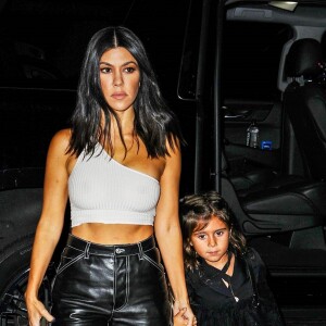 Kim Kardashian est allée diner avec sa fille North, sa soeur Kourtney et sa nièce Penelope au restautrant Cipriani à New York, le 29 septembre 2018