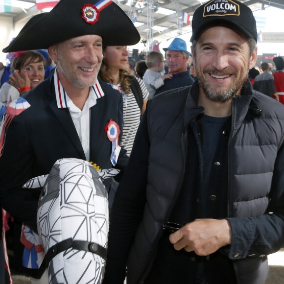 Exclusif - Guillaume Canet est le président et le parrain du 1er championnat du monde de cheval à deux pattes aux Herbiers, près de Nantes le 29 septembre 2018. Le "Horse Man" est une discipline venu de Finlande qui compte 10 000 licenciés. La compétition regroupe 55 équipes du monde entier représentants plus de 400 participants qui doivent participer à une épreuve de dressage et une de saut d'obstacle. © Patrick Bernard / Bestimage