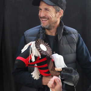 Exclusif - Guillaume Canet est le président et le parrain du 1er championnat du monde de cheval à deux pattes aux Herbiers, près de Nantes le 29 septembre 2018. Le "Horse Man" est une discipline venu de Finlande qui compte 10 000 licenciés. La compétition regroupe 55 équipes du monde entier représentants plus de 400 participants qui doivent participer à une épreuve de dressage et une de saut d'obstacle. © Patrick Bernard / Bestimage