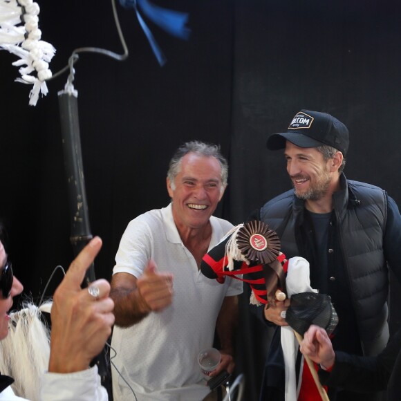 Exclusif - Guillaume Canet est le président et le parrain du 1er championnat du monde de cheval à deux pattes aux Herbiers, près de Nantes le 29 septembre 2018. Le "Horse Man" est une discipline venu de Finlande qui compte 10 000 licenciés. La compétition regroupe 55 équipes du monde entier représentants plus de 400 participants qui doivent participer à une épreuve de dressage et une de saut d'obstacle. © Patrick Bernard / Bestimage
