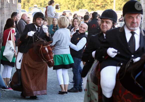 Exclusif - Guillaume Canet est le président et le parrain du 1er championnat du monde de cheval à deux pattes aux Herbiers, près de Nantes le 29 septembre 2018. Le "Horse Man" est une discipline venu de Finlande qui compte 10 000 licenciés. © Patrick Bernard / Bestimage