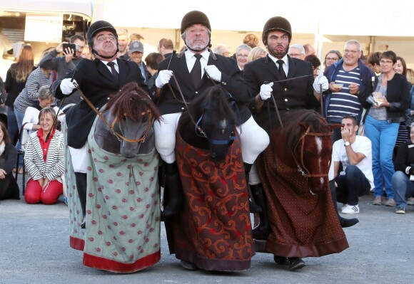 Exclusif - Guillaume Canet est le président et le parrain du 1er championnat du monde de cheval à deux pattes aux Herbiers, près de Nantes le 29 septembre 2018. Le "Horse Man" est une discipline venu de Finlande qui compte 10 000 licenciés. La compétition regroupe 55 équipes du monde entier représentants plus de 400 participants qui doivent participer à une épreuve de dressage et une de saut d'obstacle. © Patrick Bernard / Bestimage