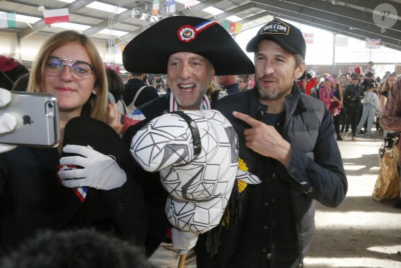 Exclusif - Guillaume Canet est le président et le parrain du 1er championnat du monde de cheval à deux pattes aux Herbiers, près de Nantes le 29 septembre 2018. Le "Horse Man" est une discipline venu de Finlande qui compte 10 000 licenciés. La compétition regroupe 55 équipes du monde entier représentants plus de 400 participants qui doivent participer à une épreuve de dressage et une de saut d'obstacle. © Patrick Bernard / Bestimage