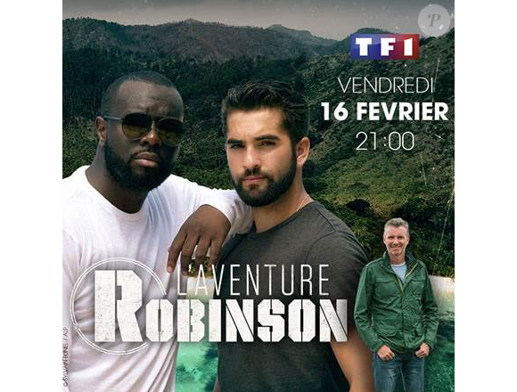 Maître Gims et Kendji Girac dans L'aventure Robinson, le 16 février 2018 sur TF1.