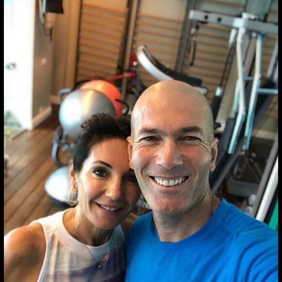 Zinédine Zidane et sa femme Véronique pour une session sport à deux. Instagram, le 6 octobre 2018.