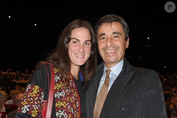 Semi-exclusif - Ariel Wizman et sa compagne Osnath Assayag - Générale de la pièce "Le Banquet" au théâtre du Rond-Point à Paris le 11 octobre 2018. © Coadic Guirec/Bestimage