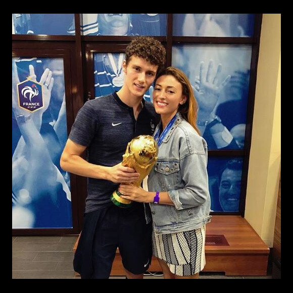 Rachel Legrain-Trapani et Benjamin Pavard après la victoire de l'équipe de France à la Coupe du monde 2018 - Instagram - 15 juillet 2018