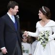 La princesse Eugenie d'York - Cérémonie de mariage de la princesse Eugenie d'York et Jack Brooksbank en la chapelle Saint-George au château de Windsor, Royaume Uni, le 12 octobre 2018.