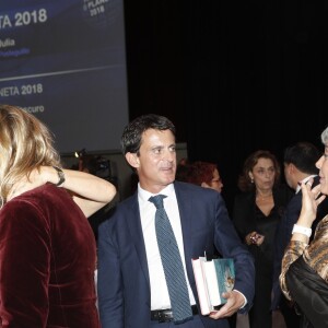 Manuel Valls et sa compagne Susanna Gallardo - Soirée "Los Premios Planeta 2018 awards" à Barcelone en Espagne le 15 octobre 2018.