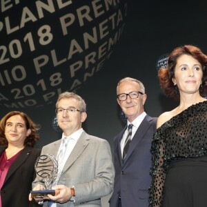 Ada Colau, Ayanta Barilli, Santiago Posteguillo - Soirée "Los Premios Planeta 2018 awards" à Barcelone en Espagne le 15 octobre 2018.