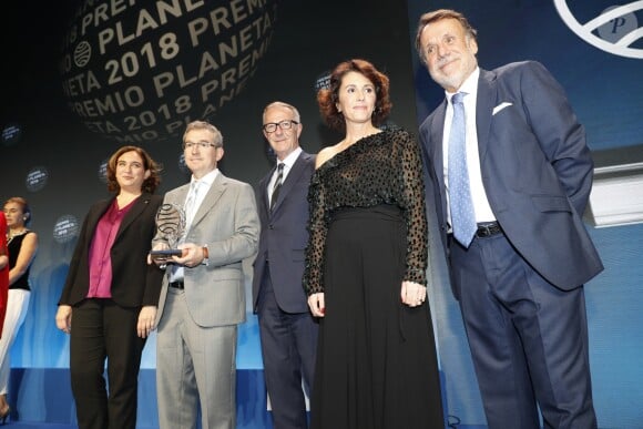 Ada Colau, Ayanta Barilli, Santiago Posteguillo - Soirée "Los Premios Planeta 2018 awards" à Barcelone en Espagne le 15 octobre 2018.